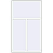 REHAU Euro 70 1150x2000 мм Білий (RAL 9016) з двох сторін