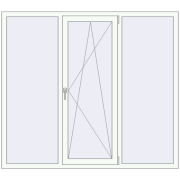 Вікна 1800x1600 мм REHAU Euro 70 Білий (RAL 9016) з двох сторін