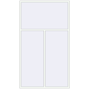 REHAU Euro 70 1650x2890 мм Білий (RAL 9016) з двох сторін
