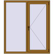REHAU SYNEGO MD 1300x1500 мм LIGHT_OAK з двох сторін