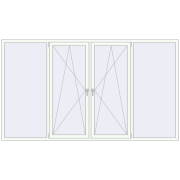REHAU Euro 70 3030x1730 мм Білий (RAL 9016) з двох сторін REHAU Euro 70 3030x1730 мм Білий (RAL 9016) з двох сторін