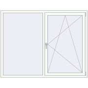 REHAU Euro 70 1800x1400 мм Білий (RAL 9016) з двох сторін