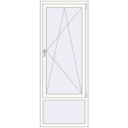 REHAU Brillant-Design 770x2010 мм Білий (RAL 9016) з двох сторін