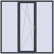 REHAU Euro 60 2000x2000 мм ANTHRACITE_GREY_STRUKTURAL з двох сторін REHAU Euro 60 2000x2000 мм ANTHRACITE_GREY_STRUKTURAL з двох сторін