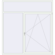 REHAU SYNEGO MD 2150x2300 мм Білий (RAL 9016) з двох сторін
