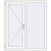 Вікна 1100x1300 мм REHAU Euro 60 Білий (RAL 9016) з двох сторін