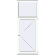 REHAU Euro 60 740x1880 мм Білий (RAL 9016) з двох сторін