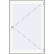 REHAU Euro 60 1000x1500 мм Білий (RAL 9016) з двох сторін