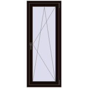 Вікна 600x1500 мм REHAU SYNEGO MD BLACK_BROWN з двох сторін