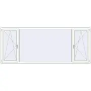 REHAU Brillant-Design 3000x1200 мм BLACK_BROWN ззовні REHAU Brillant-Design 3000x1200 мм BLACK_BROWN ззовні