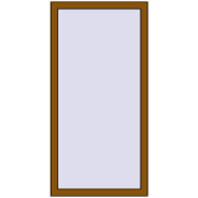 REHAU Euro 60 700x1400 мм GOLDEN OAK з двох сторін