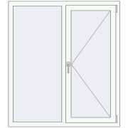 REHAU Brillant-Design 1150x1350 мм Білий (RAL 9016) з двох сторін
