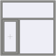Altest Pony 375 1500x1500 мм RAL 9007 Grey aluminium з двох сторін Altest Pony 375 1500x1500 мм RAL 9007 Grey aluminium з двох сторін