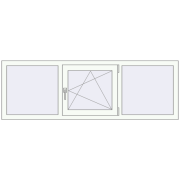 REHAU Euro 60 1800x600 мм Білий (RAL 9016) з двох сторін