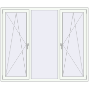 REHAU Euro 70 1870x1560 мм Білий (RAL 9016) з двох сторін