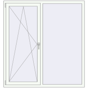 Вікна 1500x1600 мм REHAU Euro 70 Білий (RAL 9016) з двох сторін