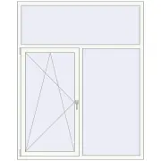 REHAU Euro 70 1600x2000 мм Білий (RAL 9016) з двох сторін REHAU Euro 70 1600x2000 мм Білий (RAL 9016) з двох сторін