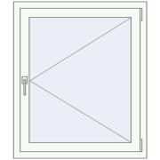 REHAU Euro 60 850x1000 мм Білий (RAL 9016) з двох сторін REHAU Euro 60 850x1000 мм Білий (RAL 9016) з двох сторін