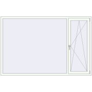 REHAU Euro 70 2300x1500 мм Білий (RAL 9016) з двох сторін