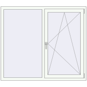 Вікна 1500x1300 мм REHAU Euro 60 Білий (RAL 9016) з двох сторін