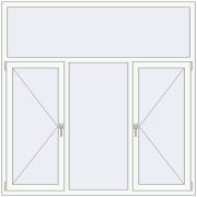 REHAU Euro 60 1800x1800 мм Білий (RAL 9016) з двох сторін