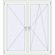 REHAU Euro 70 1380x1540 мм Білий (RAL 9016) з двох сторін REHAU Euro 70 1380x1540 мм Білий (RAL 9016) з двох сторін