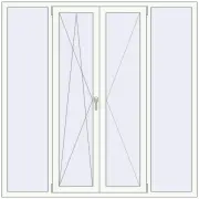 REHAU Euro 60 1800x1800 мм Білий (RAL 9016) з двох сторін REHAU Euro 60 1800x1800 мм Білий (RAL 9016) з двох сторін