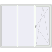 REHAU Euro 60 2500x2100 мм Білий (RAL 9016) з двох сторін