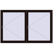 REHAU Euro 70 2200x1400 мм BLACK_BROWN з двох сторін
