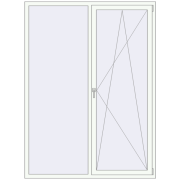 REHAU Euro 70 1600x2160 мм Білий (RAL 9016) з двох сторін REHAU Euro 70 1600x2160 мм Білий (RAL 9016) з двох сторін