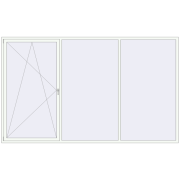 REHAU Euro 60 3500x2100 мм Білий (RAL 9016) з двох сторін