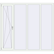 Вікна 2000x1800 мм REHAU Euro 60 Білий (RAL 9016) з двох сторін