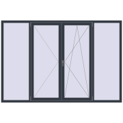 REHAU Euro 60 2500x1700 мм ANTHRACITE_GREY_STRUKTURAL з двох сторін REHAU Euro 60 2500x1700 мм ANTHRACITE_GREY_STRUKTURAL з двох сторін