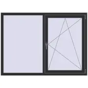 REHAU Euro 70 1650x1200 мм ANTHRACITE_GREY_GLATT з двох сторін REHAU Euro 70 1650x1200 мм ANTHRACITE_GREY_GLATT з двох сторін