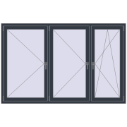 REHAU Euro 70 2100x1350 мм ANTHRACITE_GREY_STRUKTURAL з двох сторін REHAU Euro 70 2100x1350 мм ANTHRACITE_GREY_STRUKTURAL з двох сторін