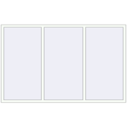 REHAU Euro 70 2400x1500 мм Білий (RAL 9016) з двох сторін