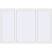 REHAU Euro 70 1860x1260 мм Білий (RAL 9016) з двох сторін