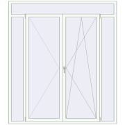 REHAU Euro 70 2000x2270 мм Білий (RAL 9016) з двох сторін
