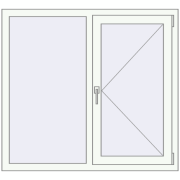 Вікна 1200x1100 мм REHAU Euro 60 Білий (RAL 9016) з двох сторін