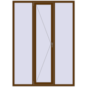 REHAU Euro 70 1600x2200 мм WALNUT з двох сторін