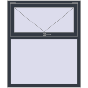 REHAU Euro 70 1100x1300 мм ANTHRACITE_GREY_STRUKTURAL з двох сторін