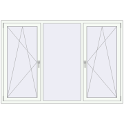 REHAU SYNEGO MD 2050x1400 мм Білий (RAL 9016) з двох сторін