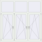 REHAU Euro 60 1800x1800 мм Білий (RAL 9016) з двох сторін