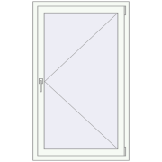 Вікна 900x1400 мм REHAU Euro 60 Білий (RAL 9016) з двох сторін