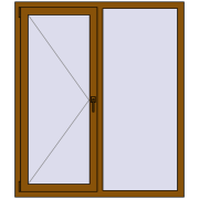 REHAU Euro 70 1300x1500 мм GOLDEN OAK з двох сторін REHAU Euro 70 1300x1500 мм GOLDEN OAK з двох сторін
