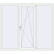 Вікна 1822x1610 мм REHAU Euro 60 Білий (RAL 9016) з двох сторін