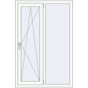 REHAU Euro 70 1000x1500 мм Білий (RAL 9016) з двох сторін REHAU Euro 70 1000x1500 мм Білий (RAL 9016) з двох сторін