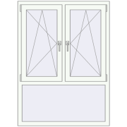REHAU Euro 70 1070x1450 мм Білий (RAL 9016) з двох сторін
