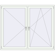 REHAU Euro 70 1790x1485 мм Білий (RAL 9016) з двох сторін