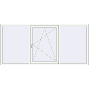 REHAU Euro 60 2550x1200 мм Білий (RAL 9016) з двох сторін REHAU Euro 60 2550x1200 мм Білий (RAL 9016) з двох сторін